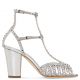ANGIE Silver suede sandal