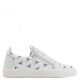 THE SIGNATURE White fabric low-top